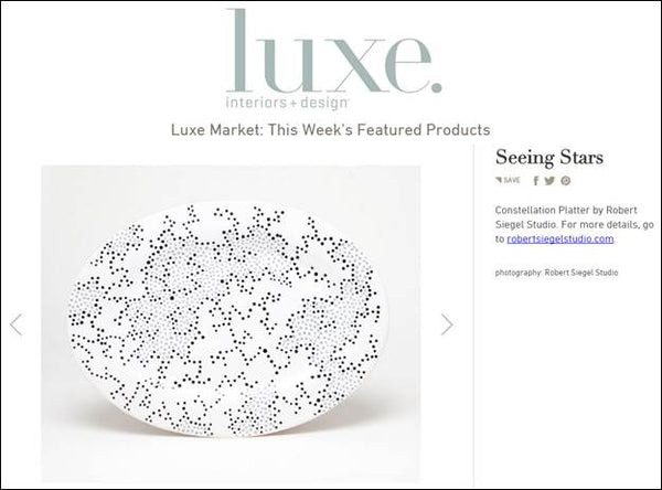 Luxe Interiors + Design’s LuxeSource.com – Robert Siegel Studio’s Constellation Platter